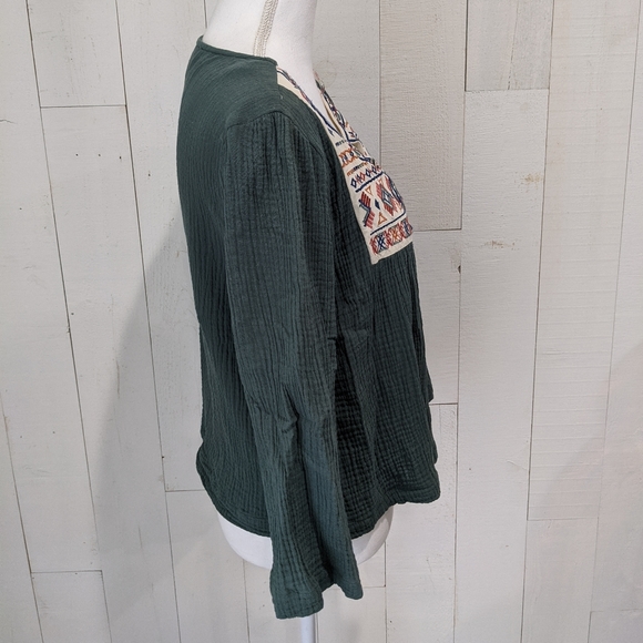 Flying Tomato Lightweight Embroidered Soft Jacket/Open Front Cardigan - Picture 4 of 9